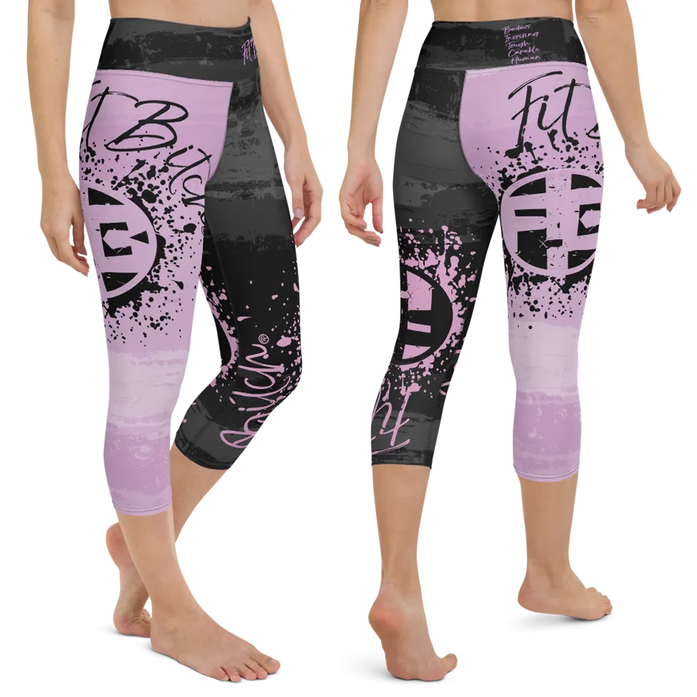 Fit Bitch - Yoga Capris - Yin Yang Pastels