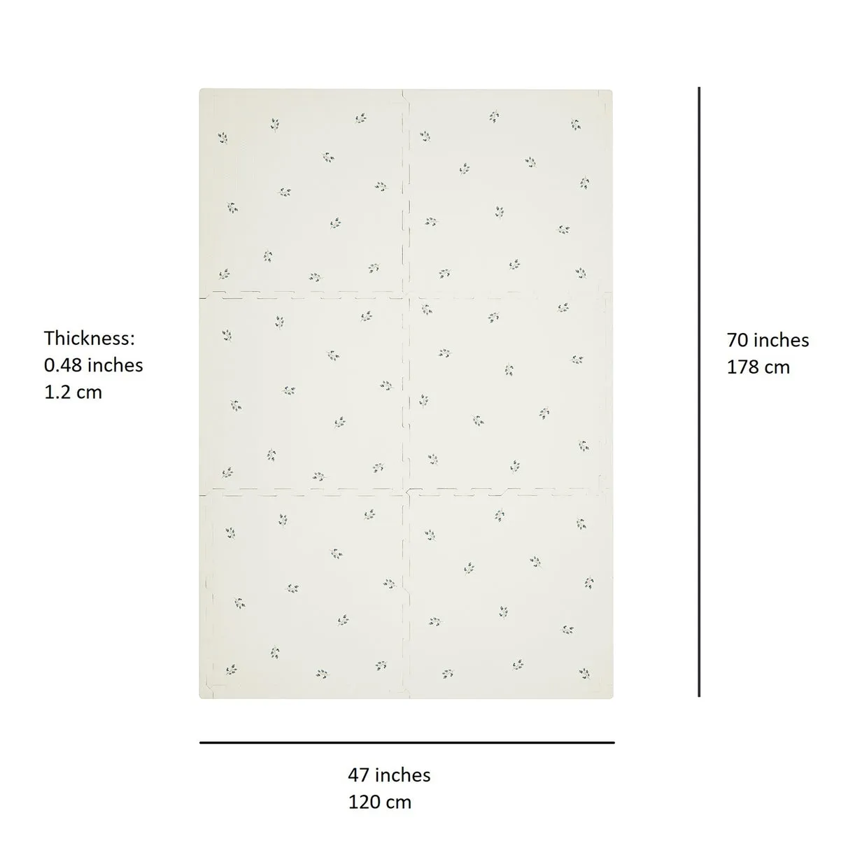 Foam Puzzle Play Mat 3 Sprouts Beige