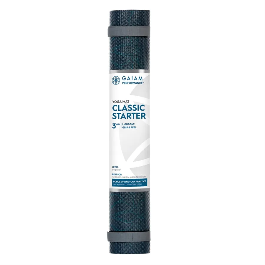 GAIAM PERFORMANCE CLASSIC STARTER 3MM OMBRE YOGA MAT WITH SLING