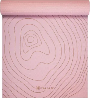 Gaiam Yoga Mat - Premium 6mm Print Extra Thick Non Slip Exercise & Fitness Mat for All Types of Yoga, Pilates & Floor Workouts (68"L x 24"W x 6mm Thick)