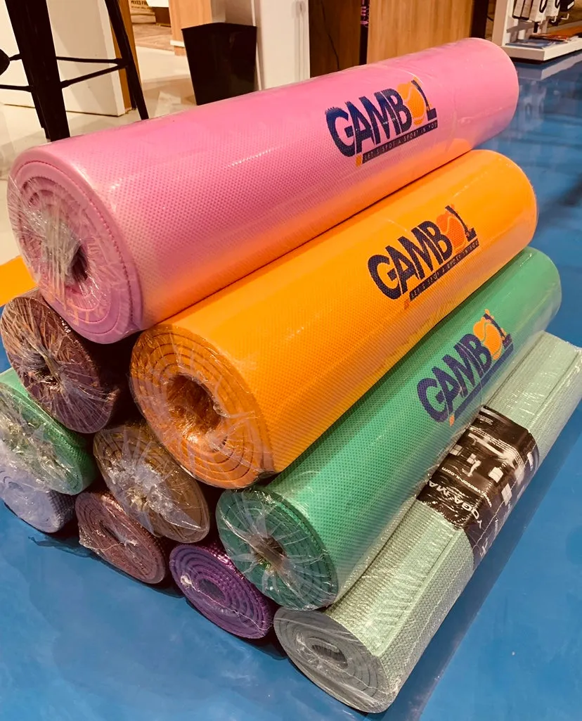 Gambol Yoga Mat (30 * 72) 8mm with Belt and Cover