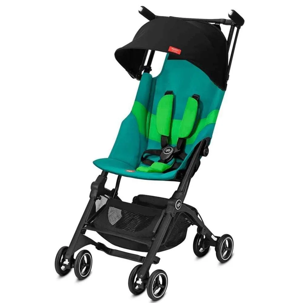 GB Pockit Plus All-Terrain Stroller with Raincover and Adapter - Laguna Blue