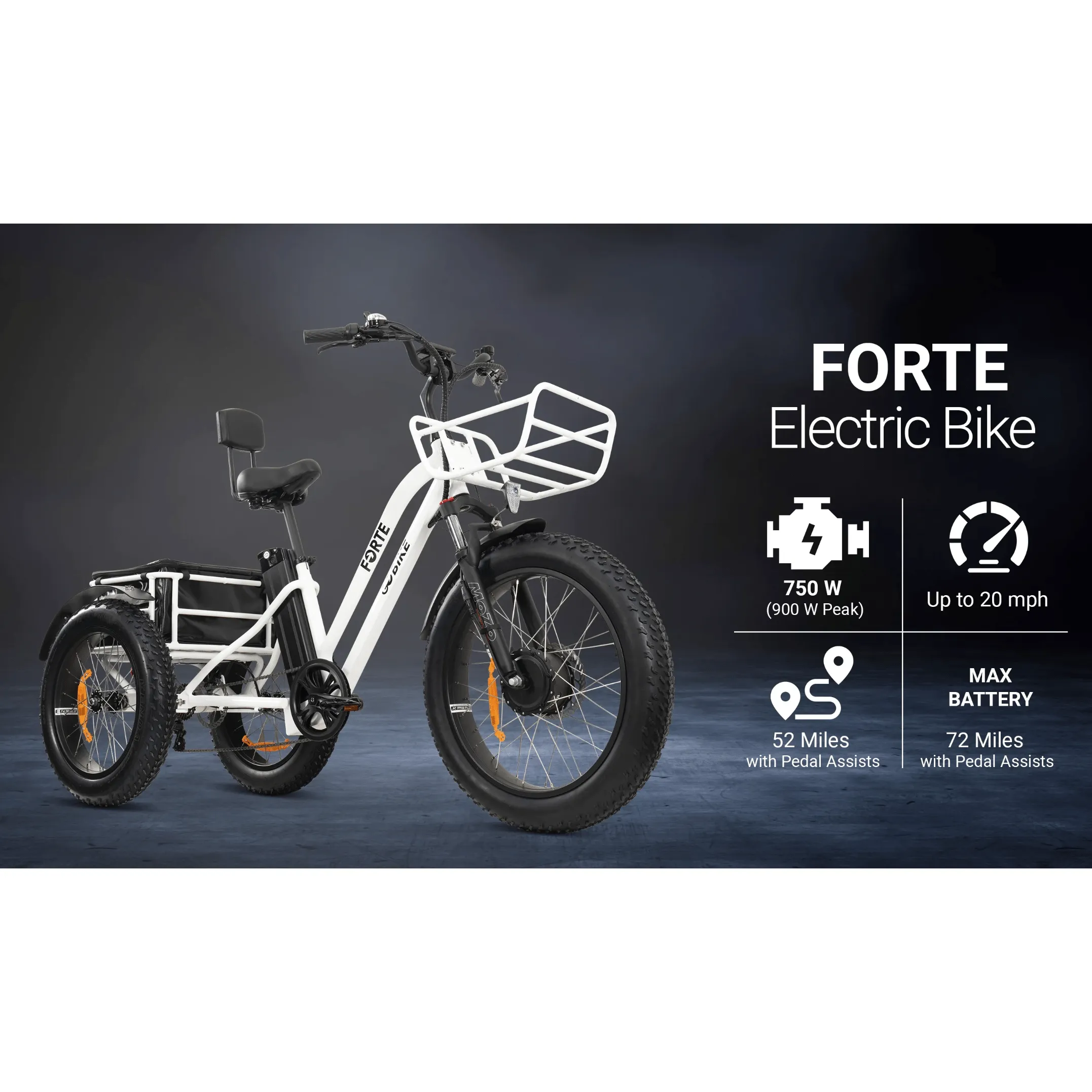 GOBike FORTE Electric All-Terrain Tricycle