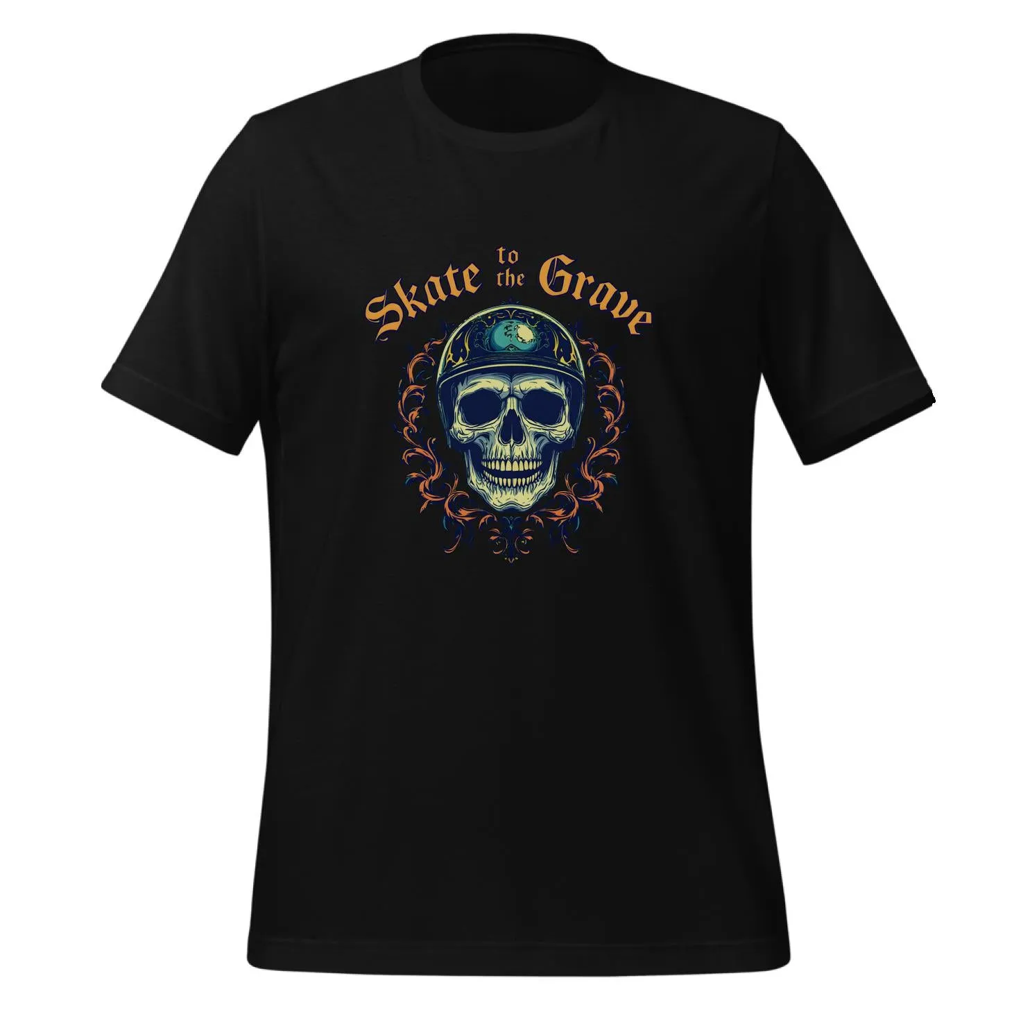 Gothic Skull Skate to the Grave | Classic T-Shirt (Unisex)