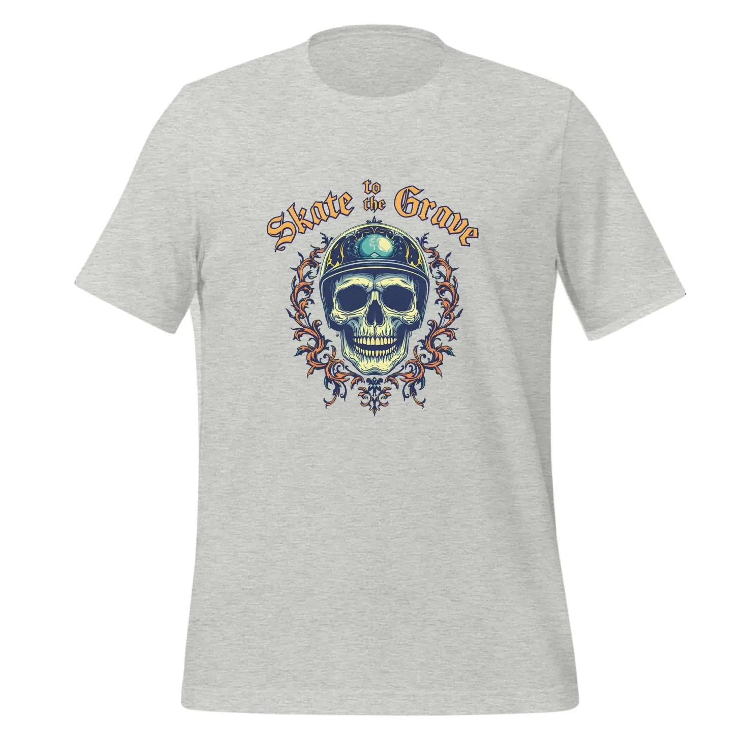 Gothic Skull Skate to the Grave | Classic T-Shirt (Unisex)