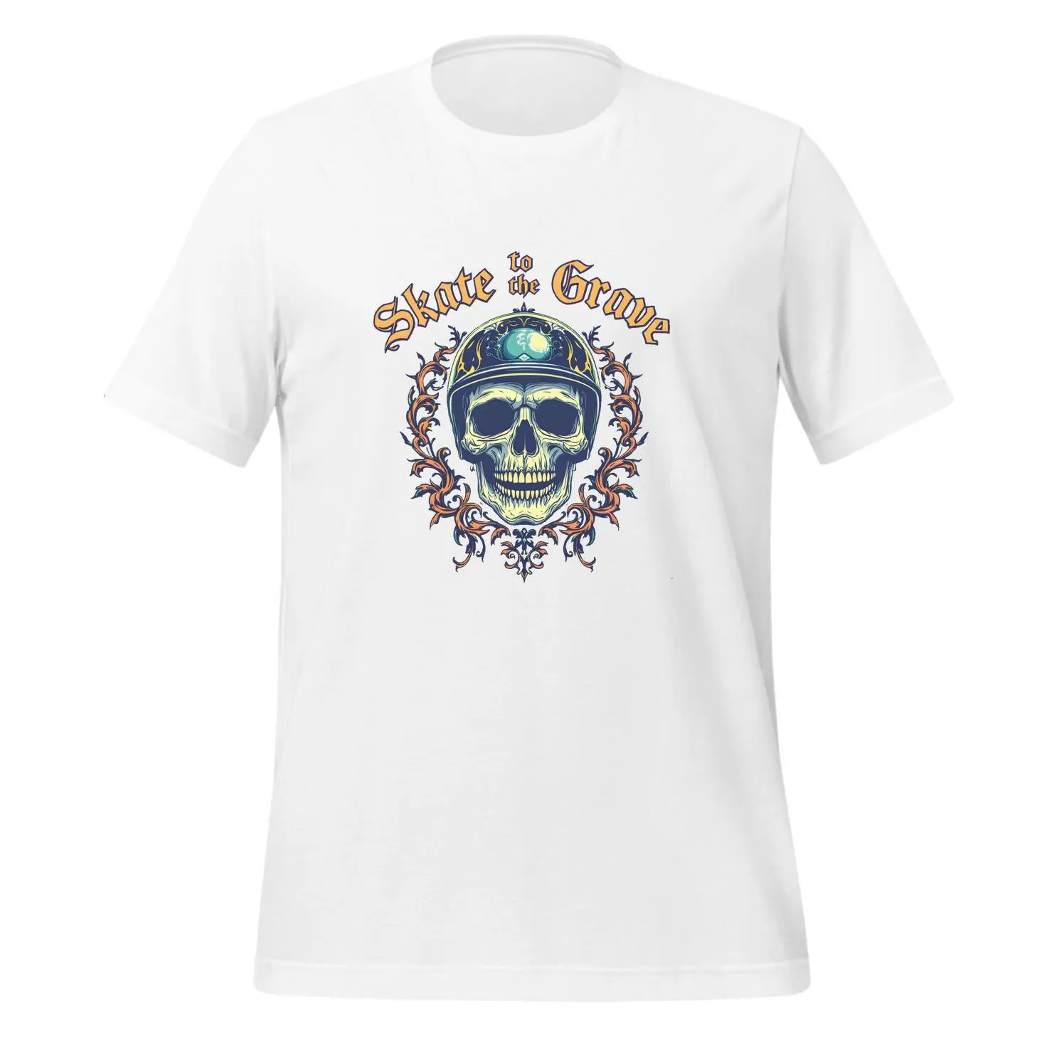 Gothic Skull Skate to the Grave | Classic T-Shirt (Unisex)