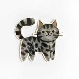 Grey Tabby Cat Sticker
