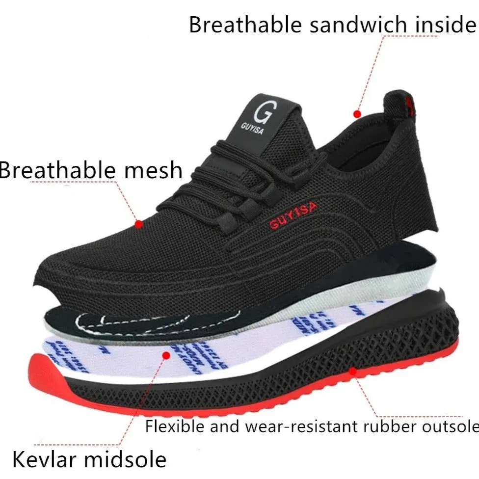 Guyisa | RedX Lightweigh Steel Toe Safety Work Shoes