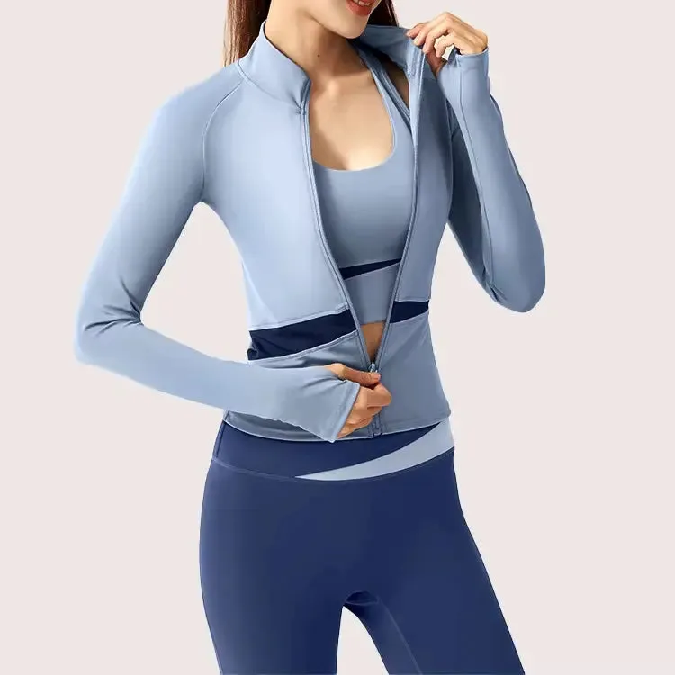 Gym Breathable Yoga Set Woman Quick Dry Yoga Fitness Set Lightweight Running Yoga Set Long Sleeve