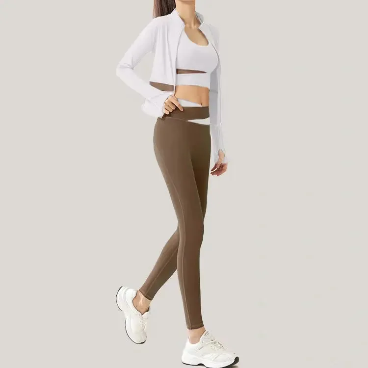 Gym Breathable Yoga Set Woman Quick Dry Yoga Fitness Set Lightweight Running Yoga Set Long Sleeve
