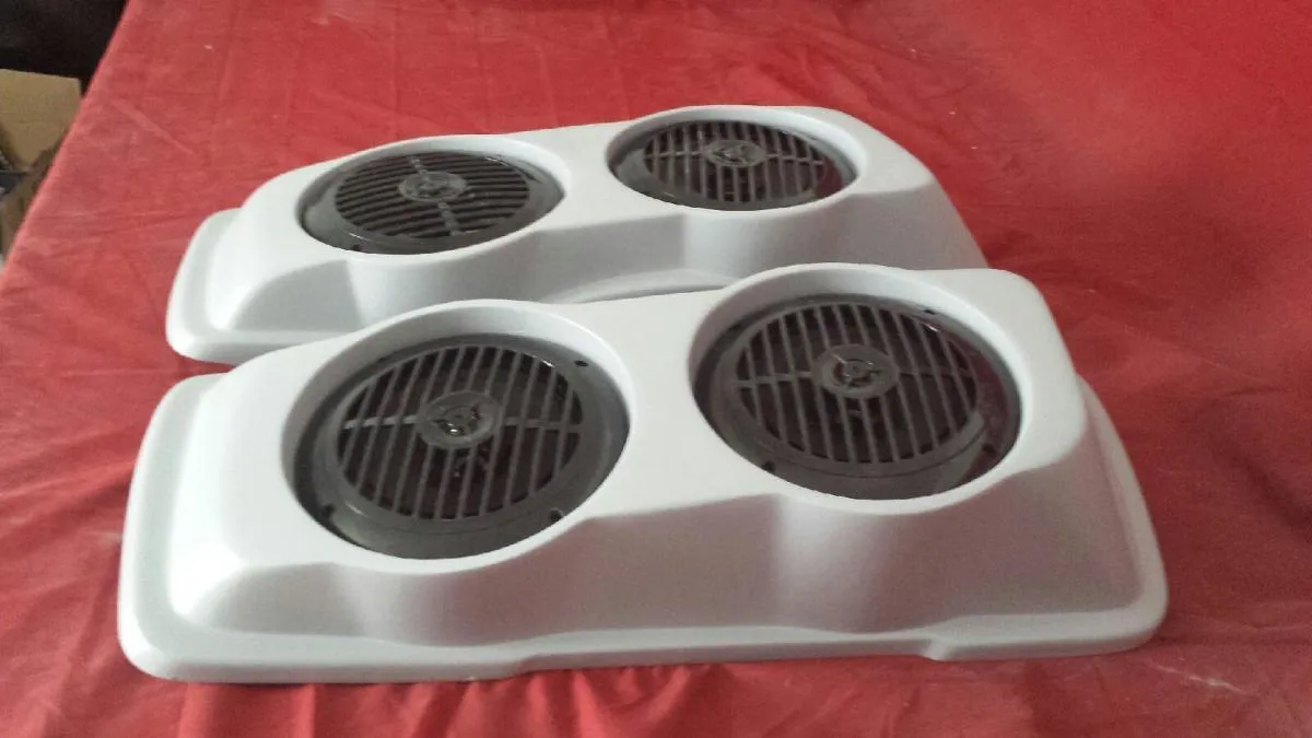 Harley Saddlebag Speaker Lids Dual 6.5" Harley Touring Stretched / Extended With Speakers