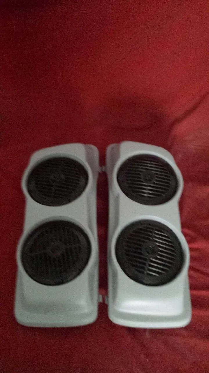 Harley Saddlebag Speaker Lids Dual 6.5" Harley Touring Stretched / Extended With Speakers