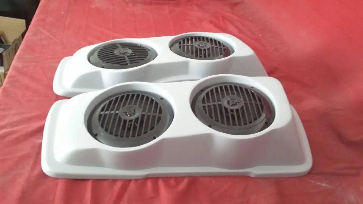 Harley Saddlebag Speaker Lids Dual 6.5" Harley Touring Stretched / Extended With Speakers