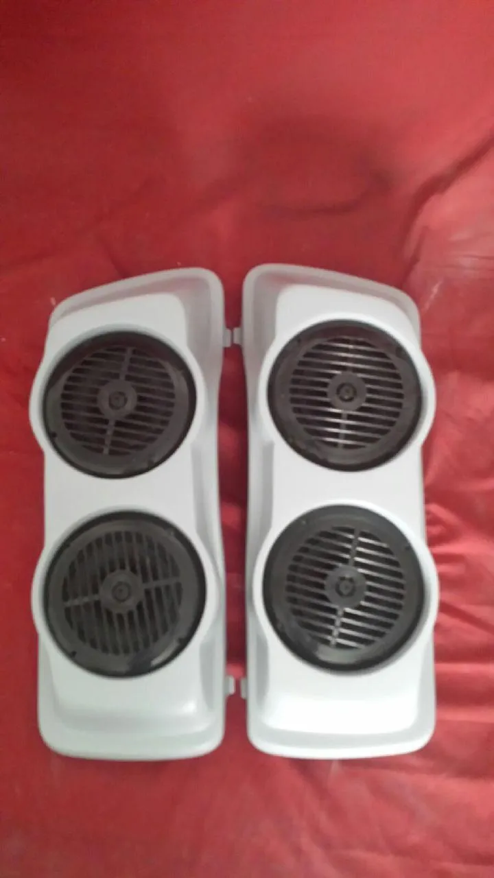 Harley Saddlebag Speaker Lids Dual 6.5" Harley Touring Stretched / Extended With Speakers