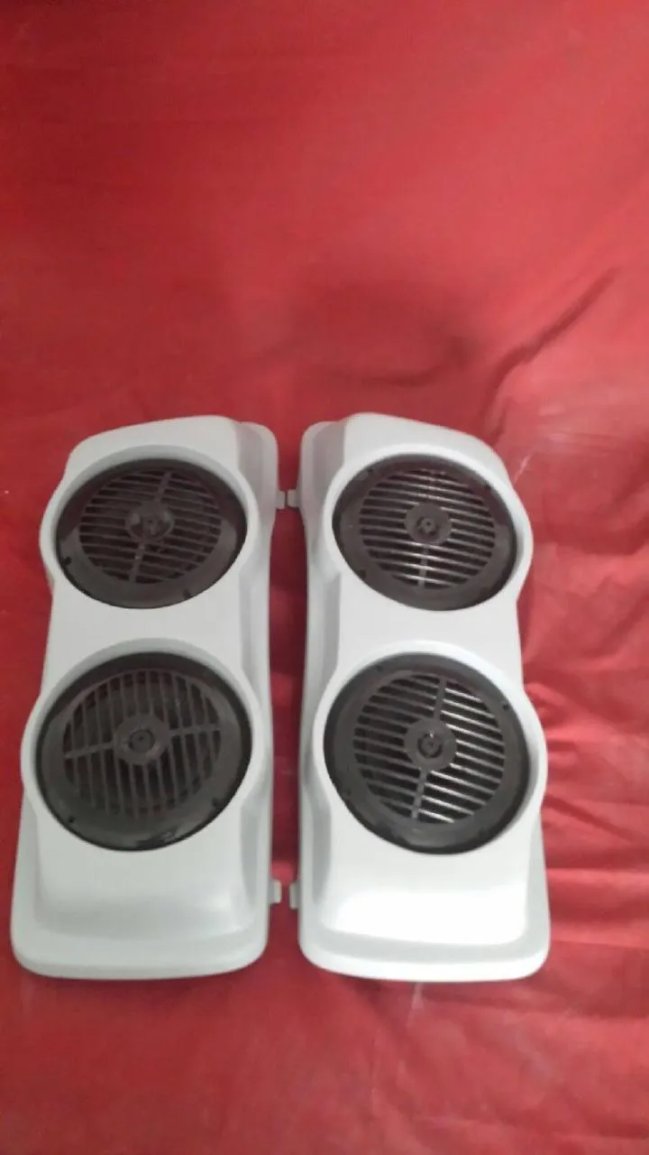 Harley Saddlebag Speaker Lids Dual 6.5" Harley Touring Stretched / Extended With Speakers