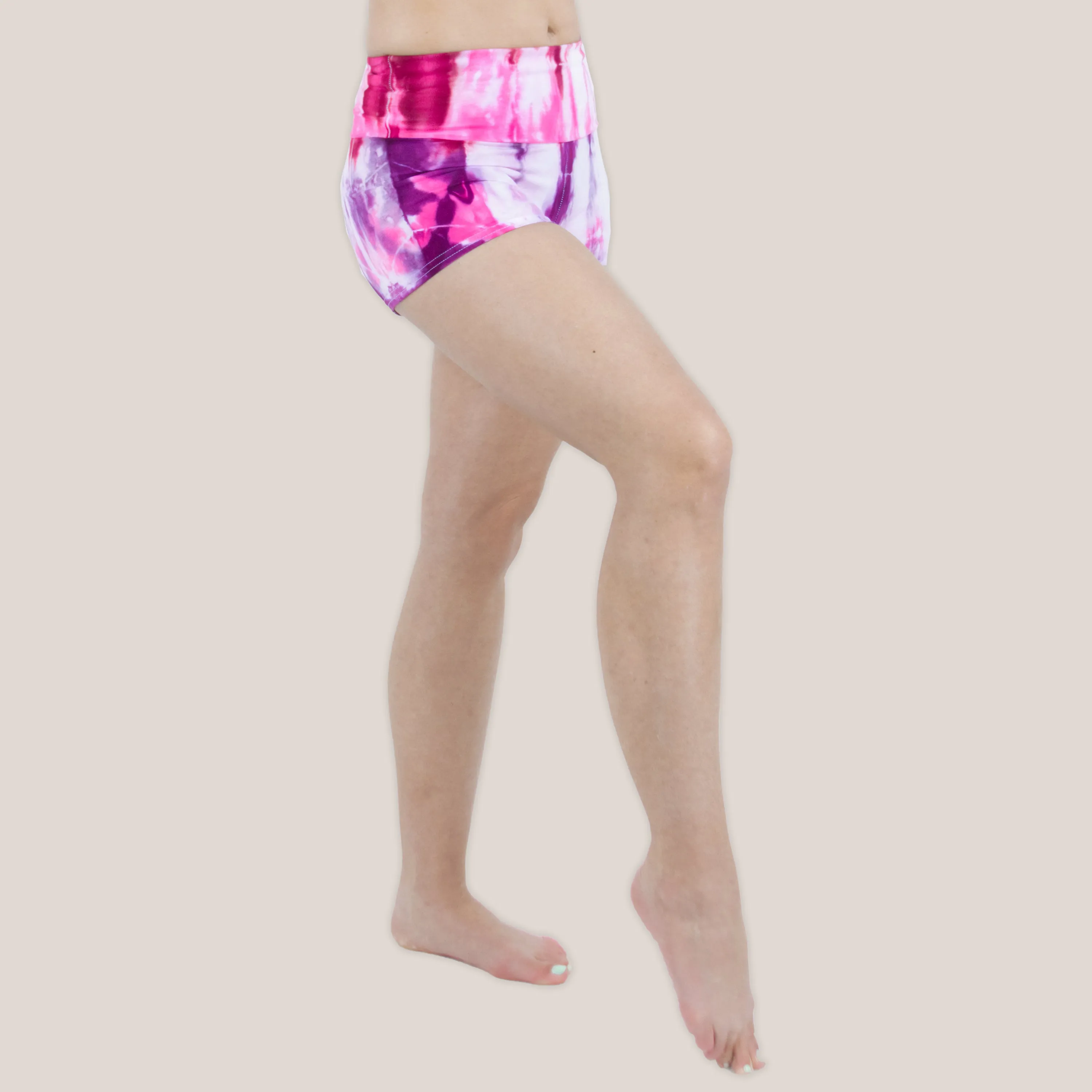 Hawaiian Sunrise Tie Dye Yoga Shorts