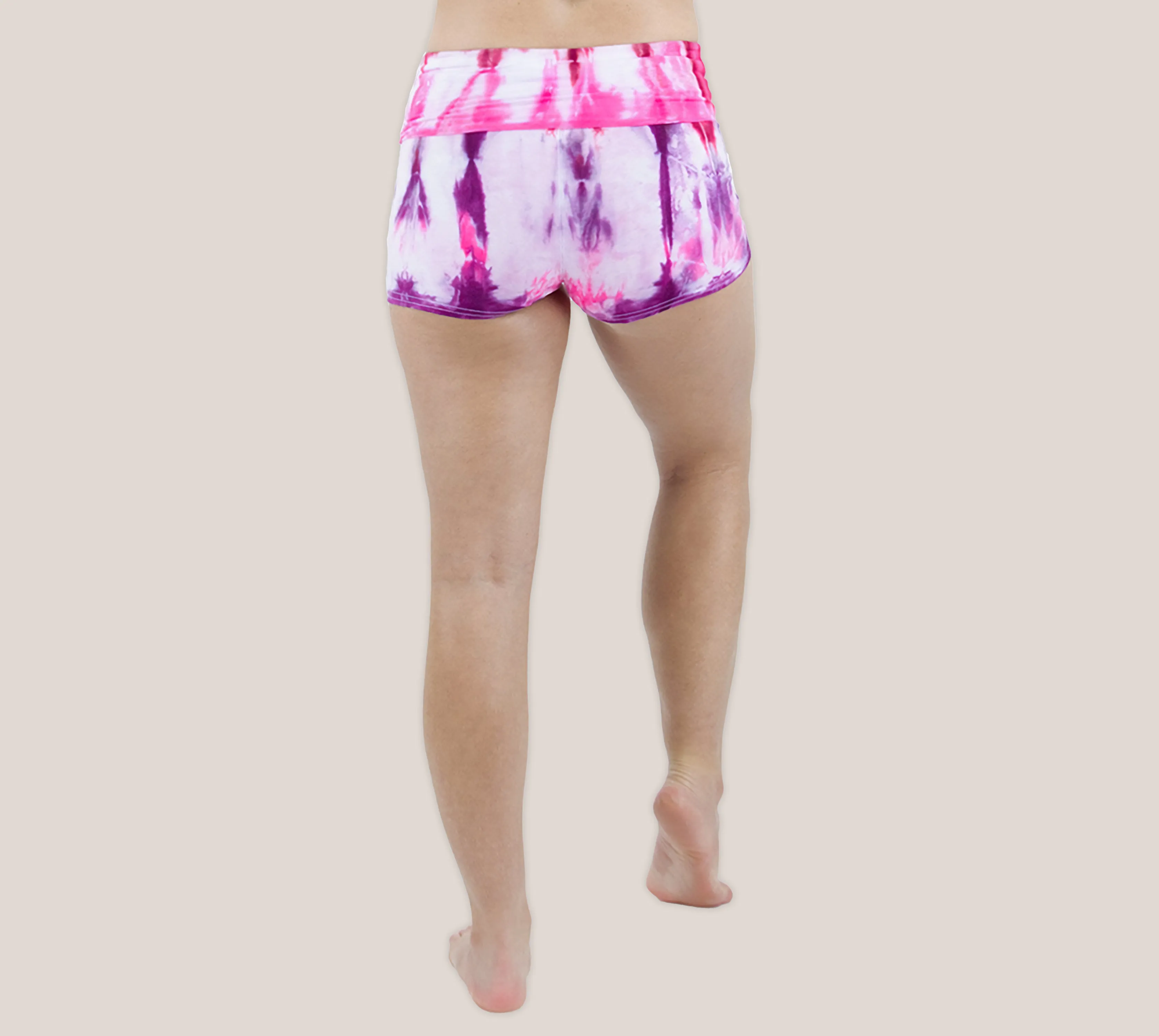 Hawaiian Sunrise Tie Dye Yoga Shorts