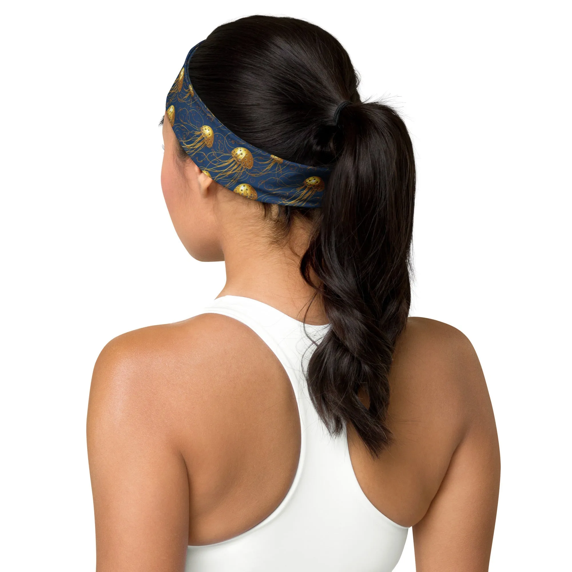 Headband - Blue and Gold Jellyfishes