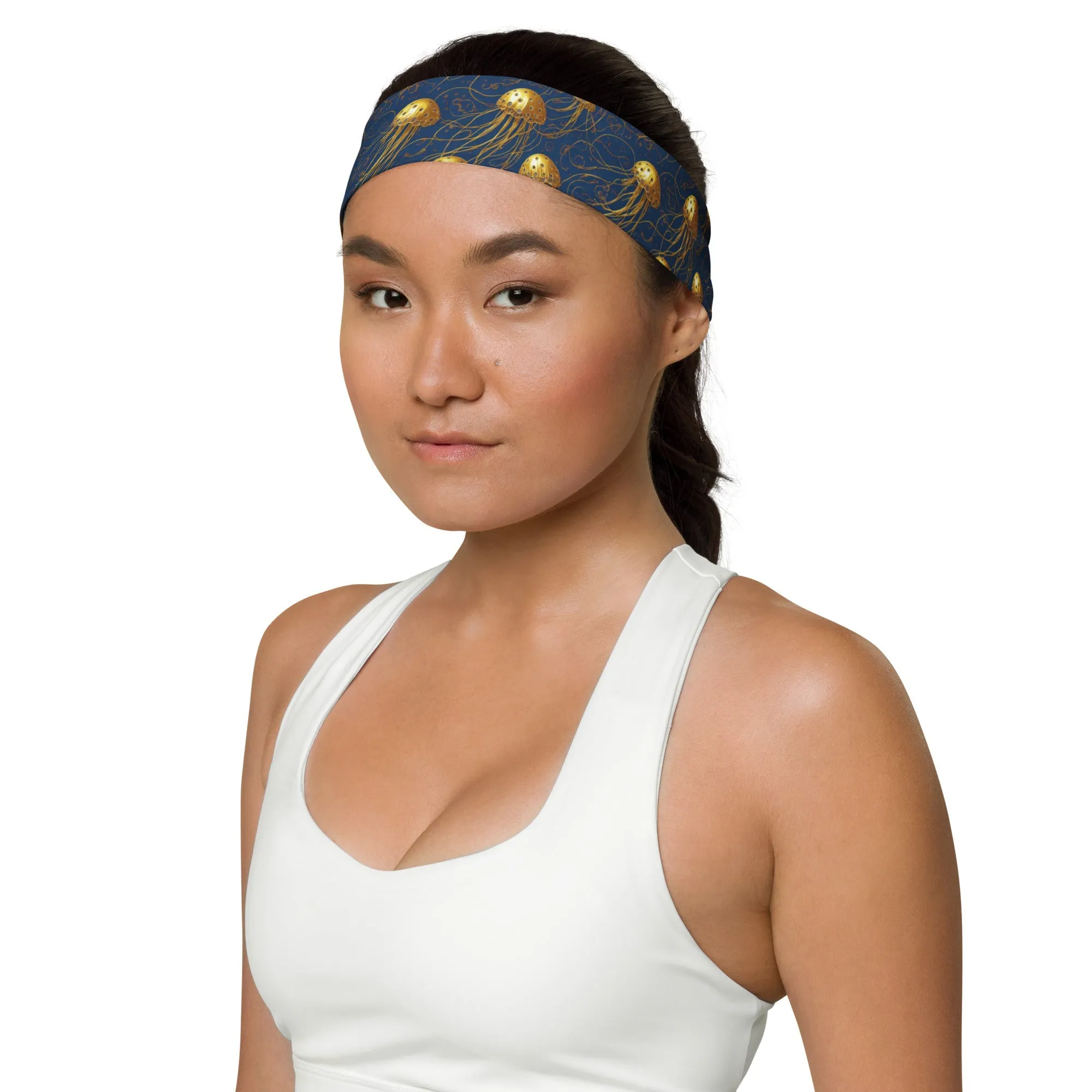 Headband - Blue and Gold Jellyfishes
