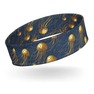 Headband - Blue and Gold Jellyfishes