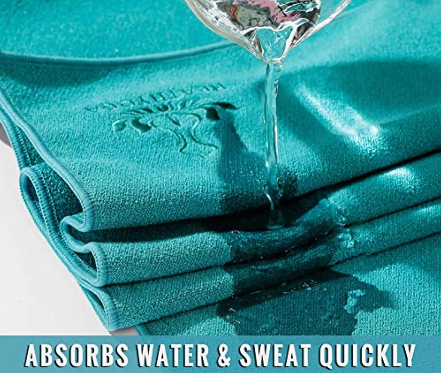 Heathyoga toalla de yoga antideslizante para yoga, Tapete de yoga con agarre de silicona y botella de spray gratis, toalla de microfibra para Bikram, yoga caliente, pilates y fitness