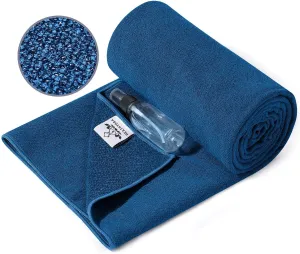 Heathyoga toalla de yoga antideslizante para yoga, Tapete de yoga con agarre de silicona y botella de spray gratis, toalla de microfibra para Bikram, yoga caliente, pilates y fitness