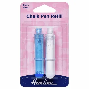 Hemline Chaco Pen Refills: Blue and White