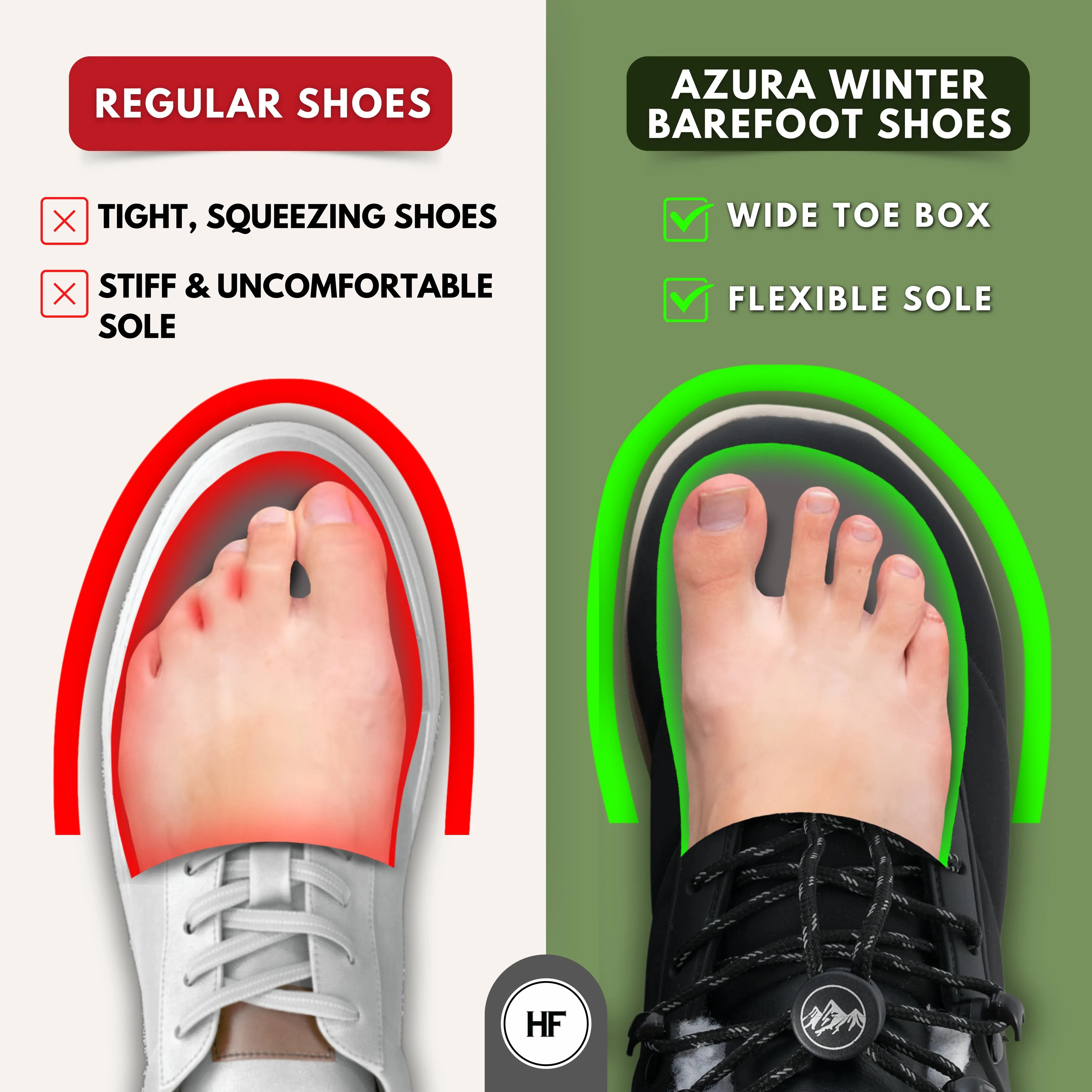 HF Azura – Ergonomic & Supportive Winter Barefoot Shoes (Unisex)