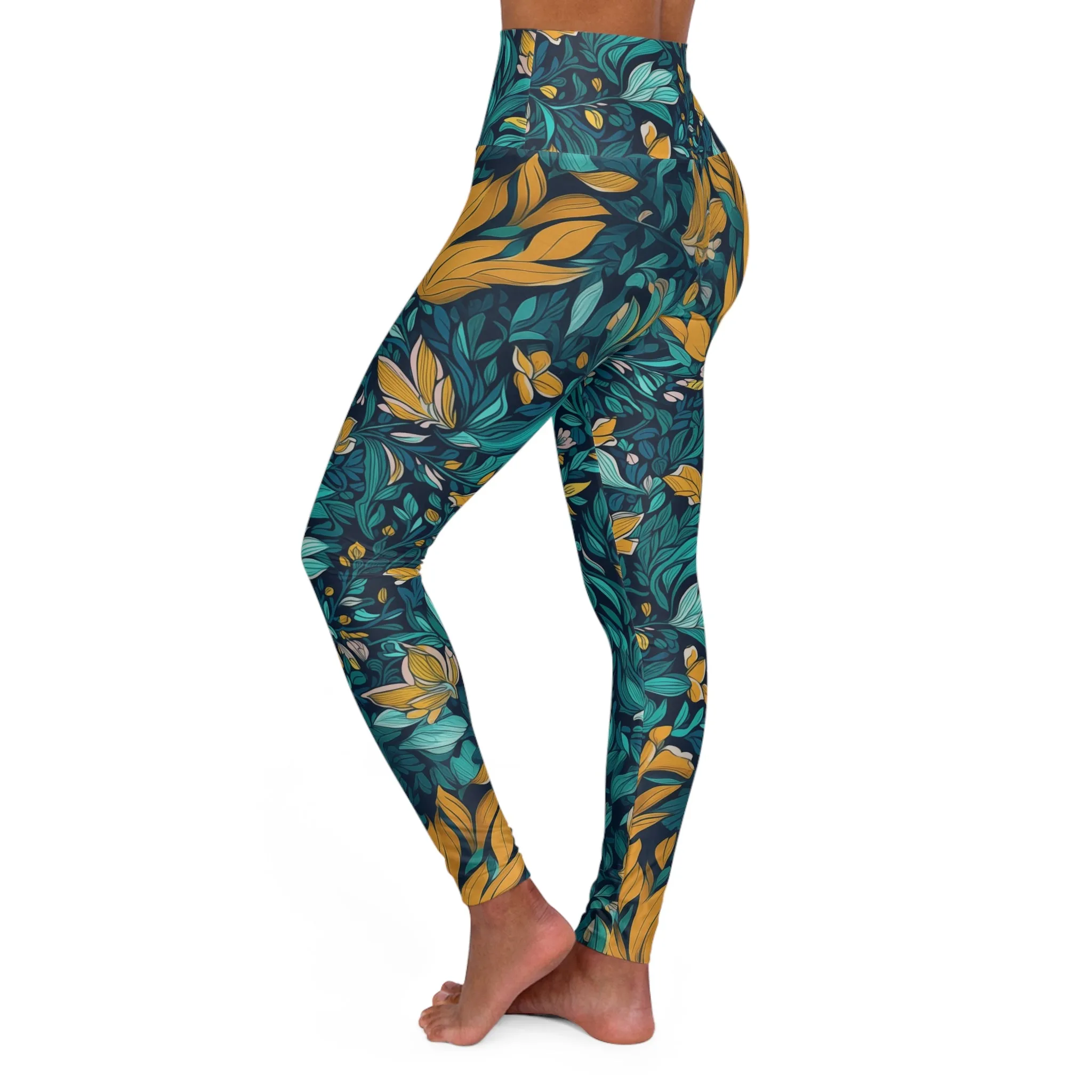 High Waisted Leggings - Bogdana Juizde Fora Ditsy Floral