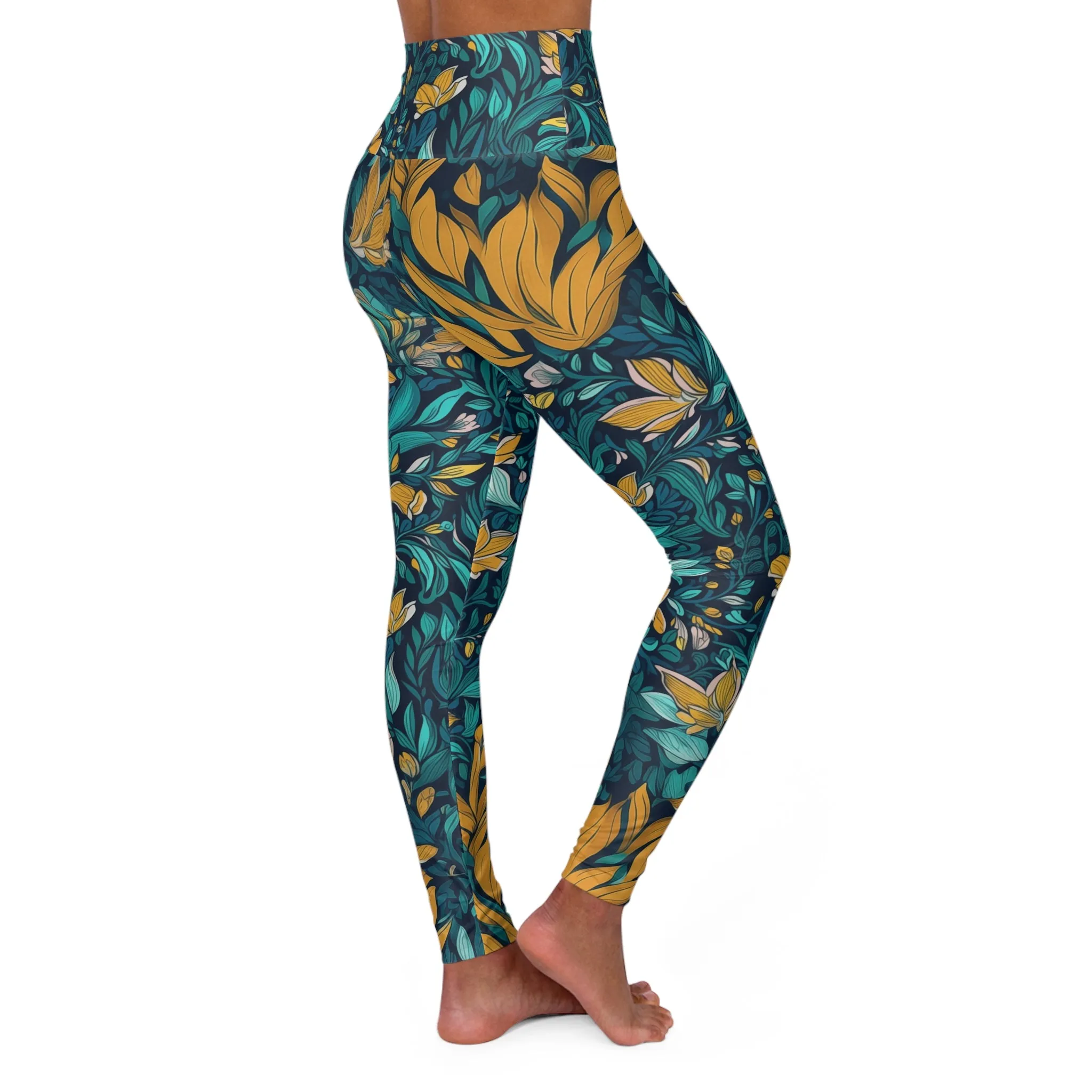 High Waisted Leggings - Bogdana Juizde Fora Ditsy Floral