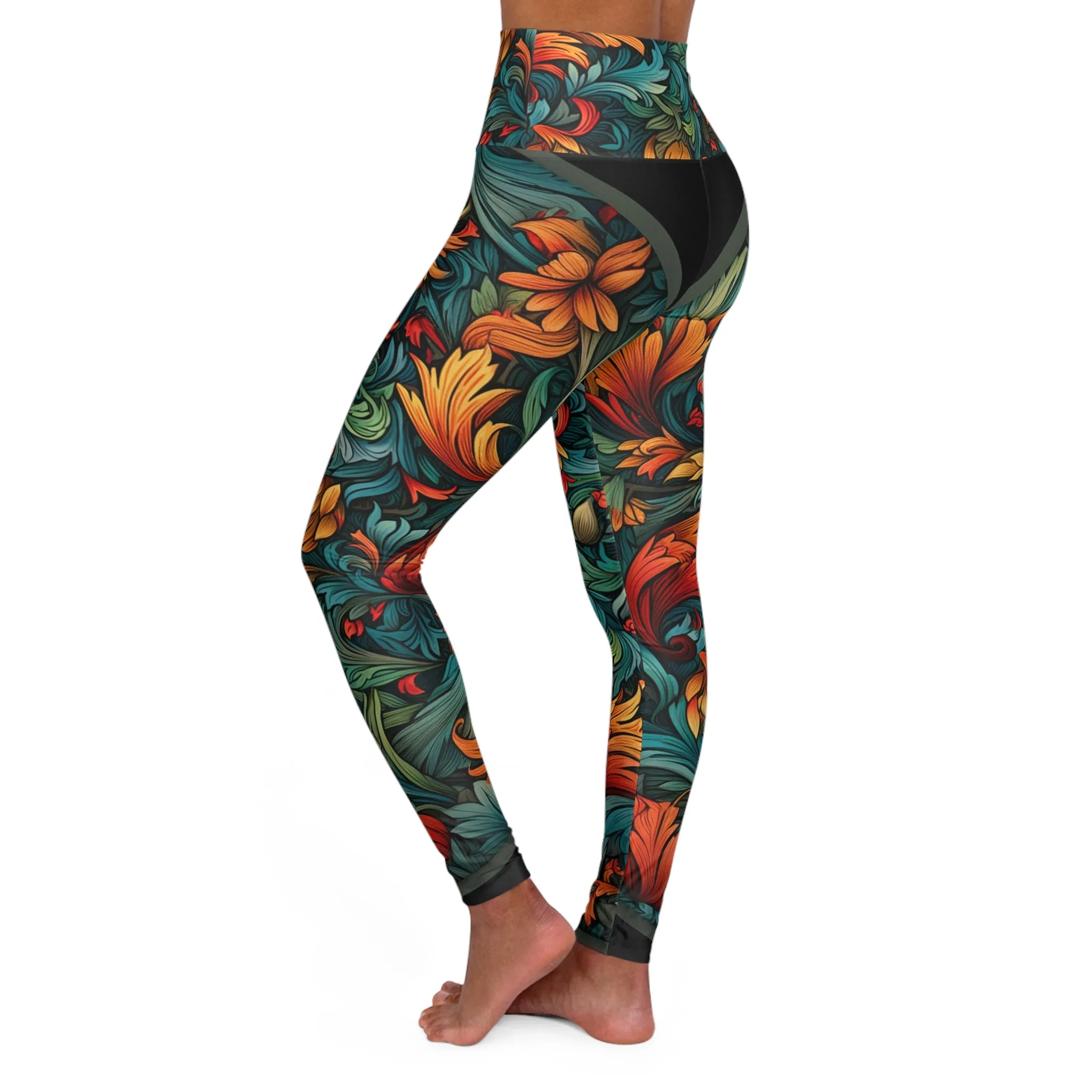 High Waisted Leggings - Bruegelian Flemish.