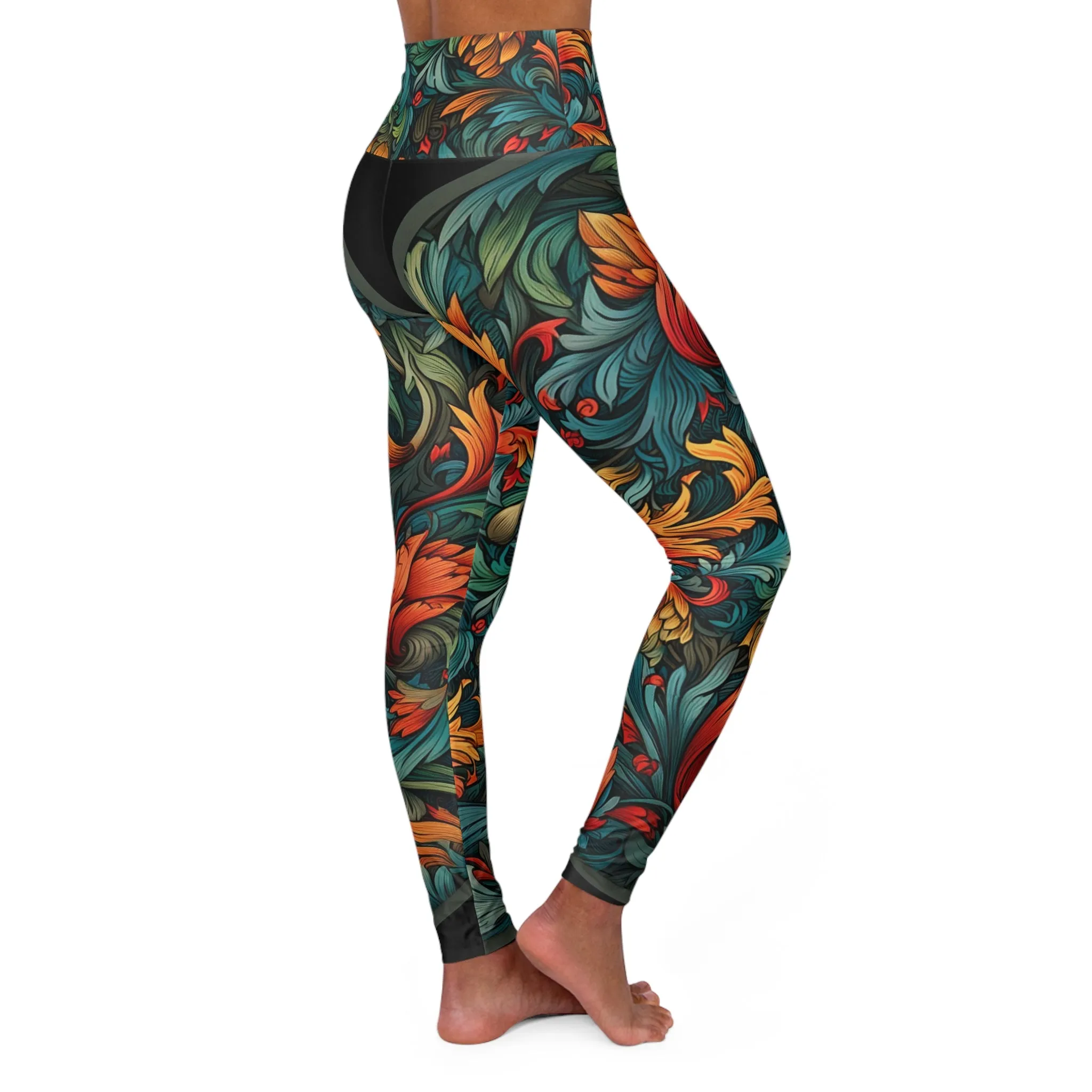 High Waisted Leggings - Bruegelian Flemish.