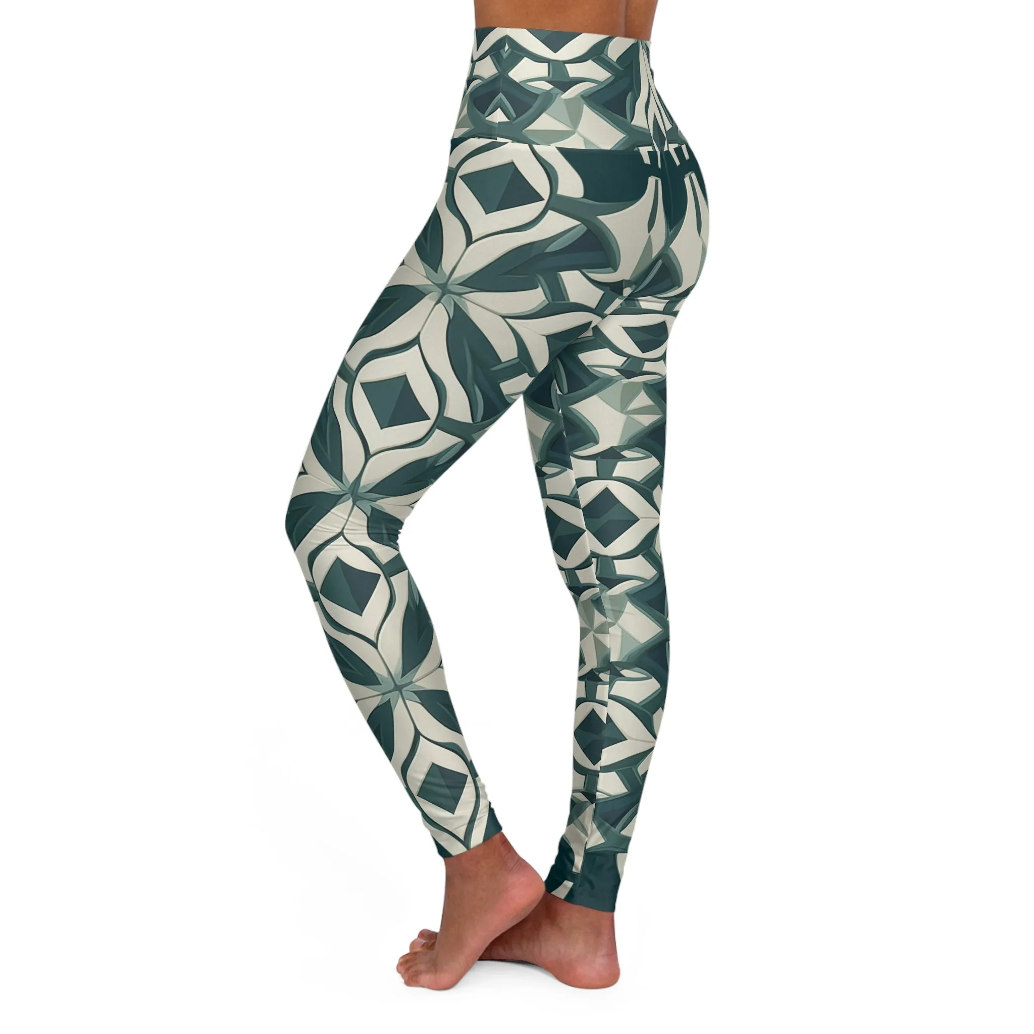 High Waisted Leggings - Colette Florence Trellis