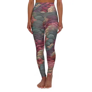 High Waisted Leggings - Dorothy Giverny Brocade