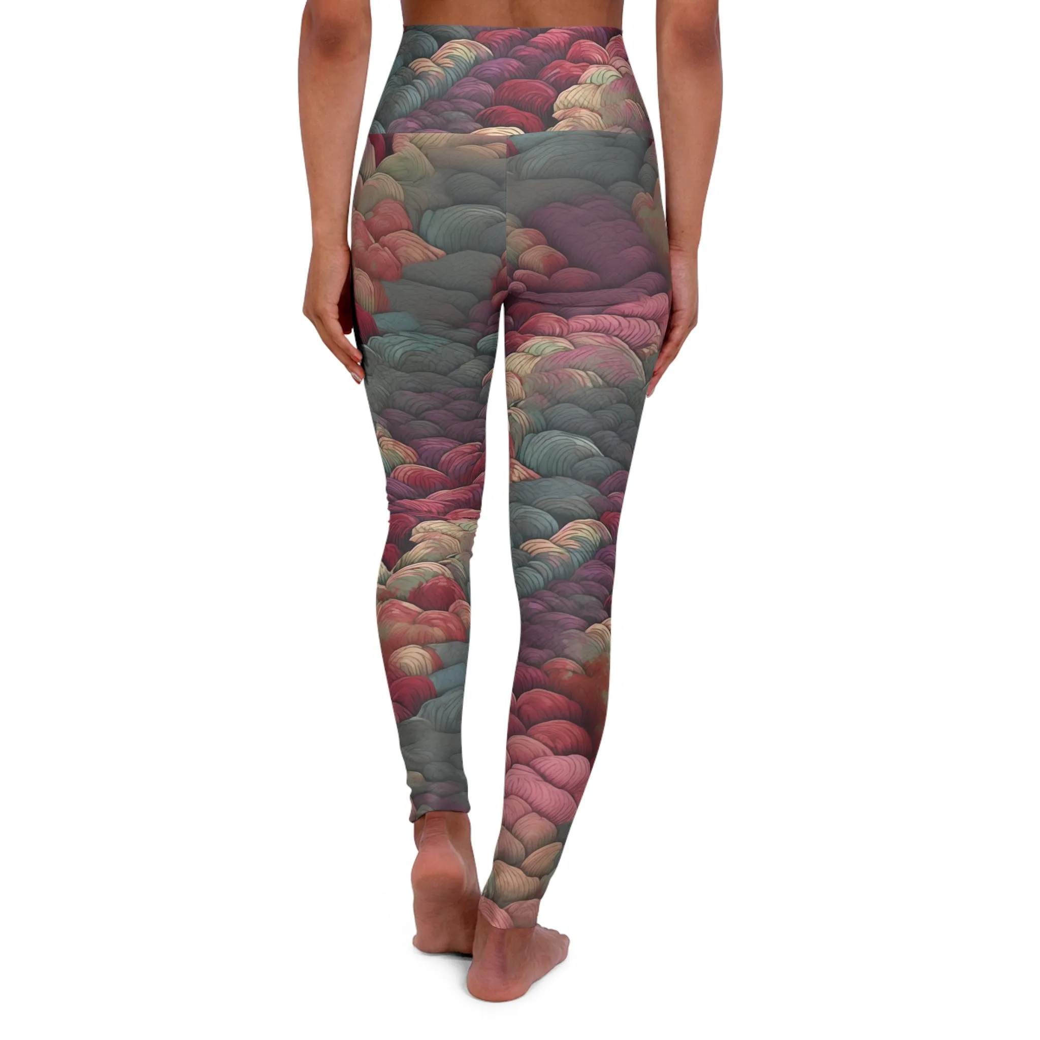 High Waisted Leggings - Dorothy Giverny Brocade