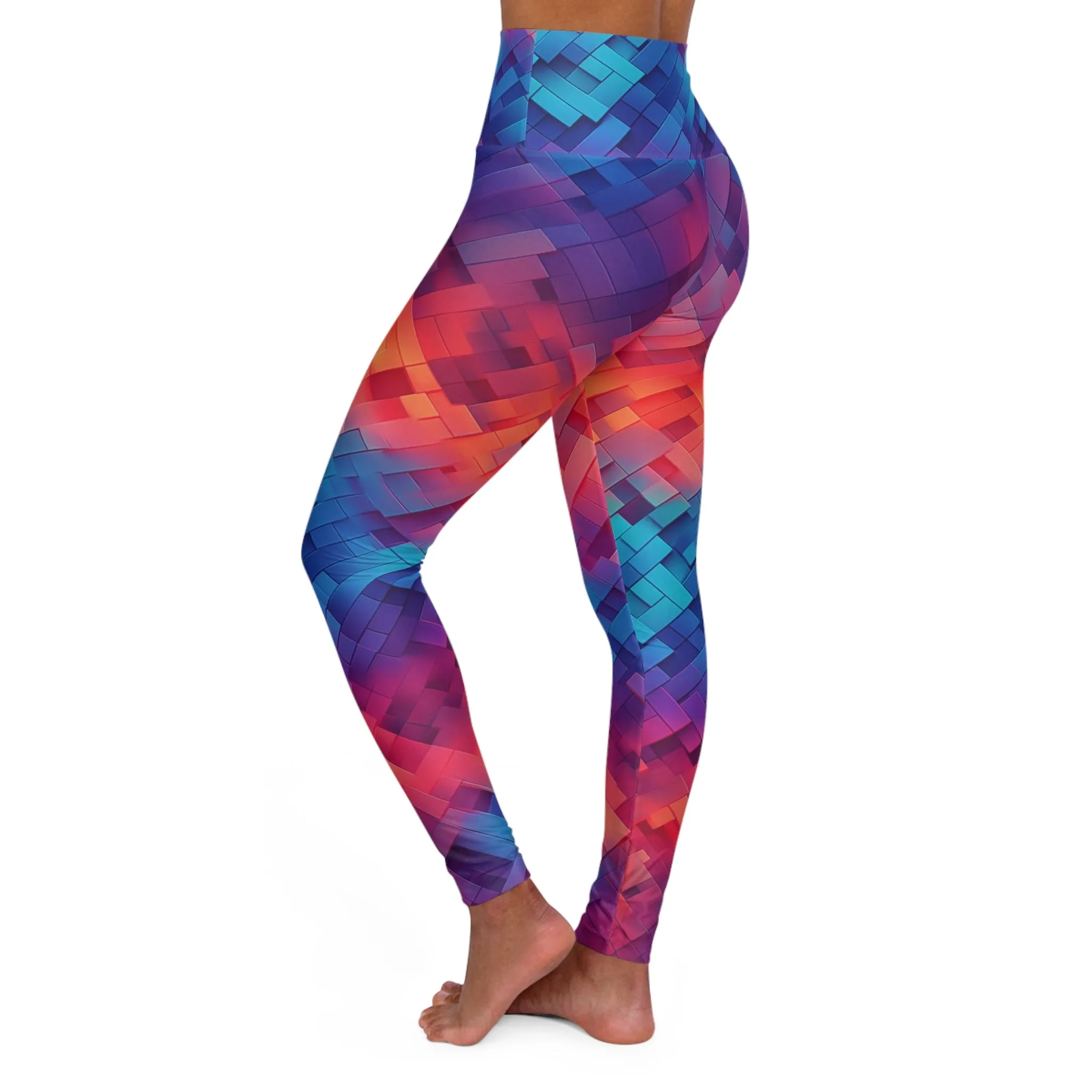 High Waisted Leggings - Philomena Milan Ombre