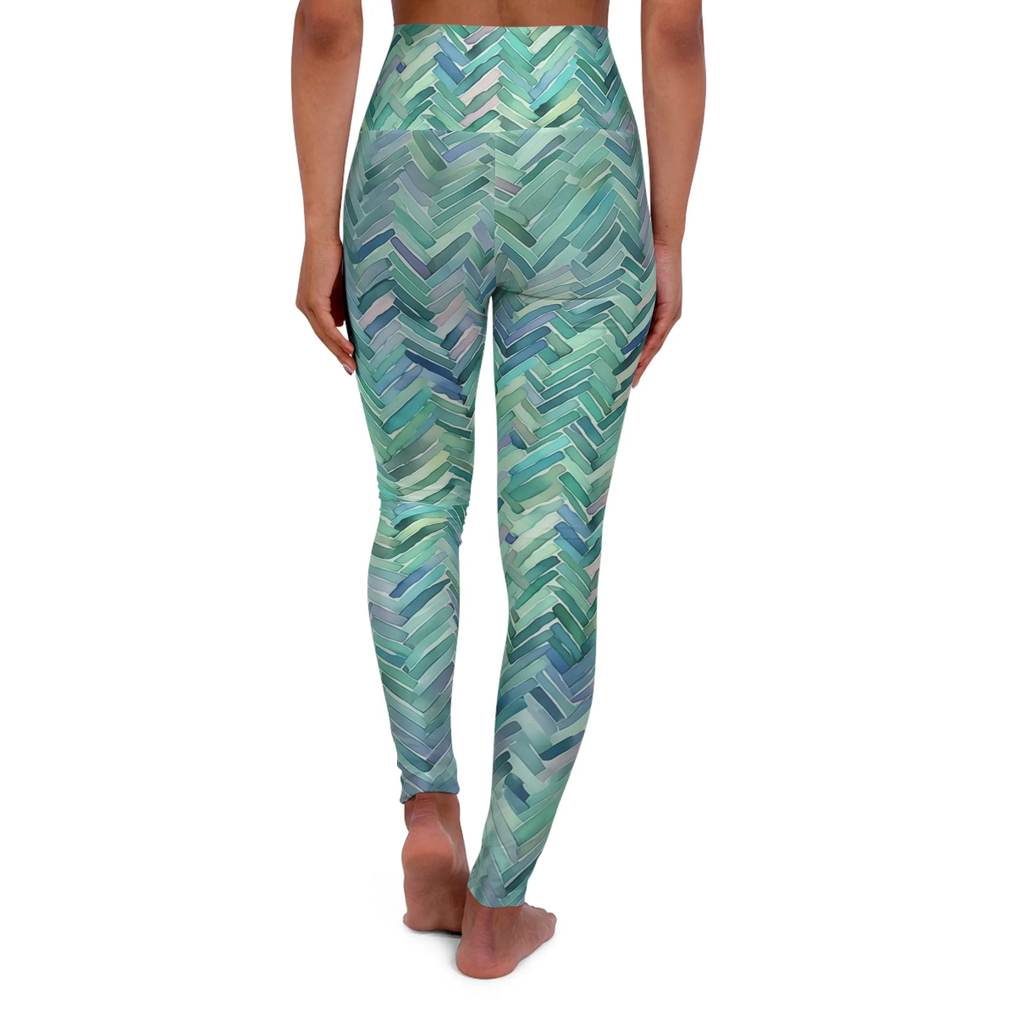 High Waisted Leggings - Piers Orleans Herringbone