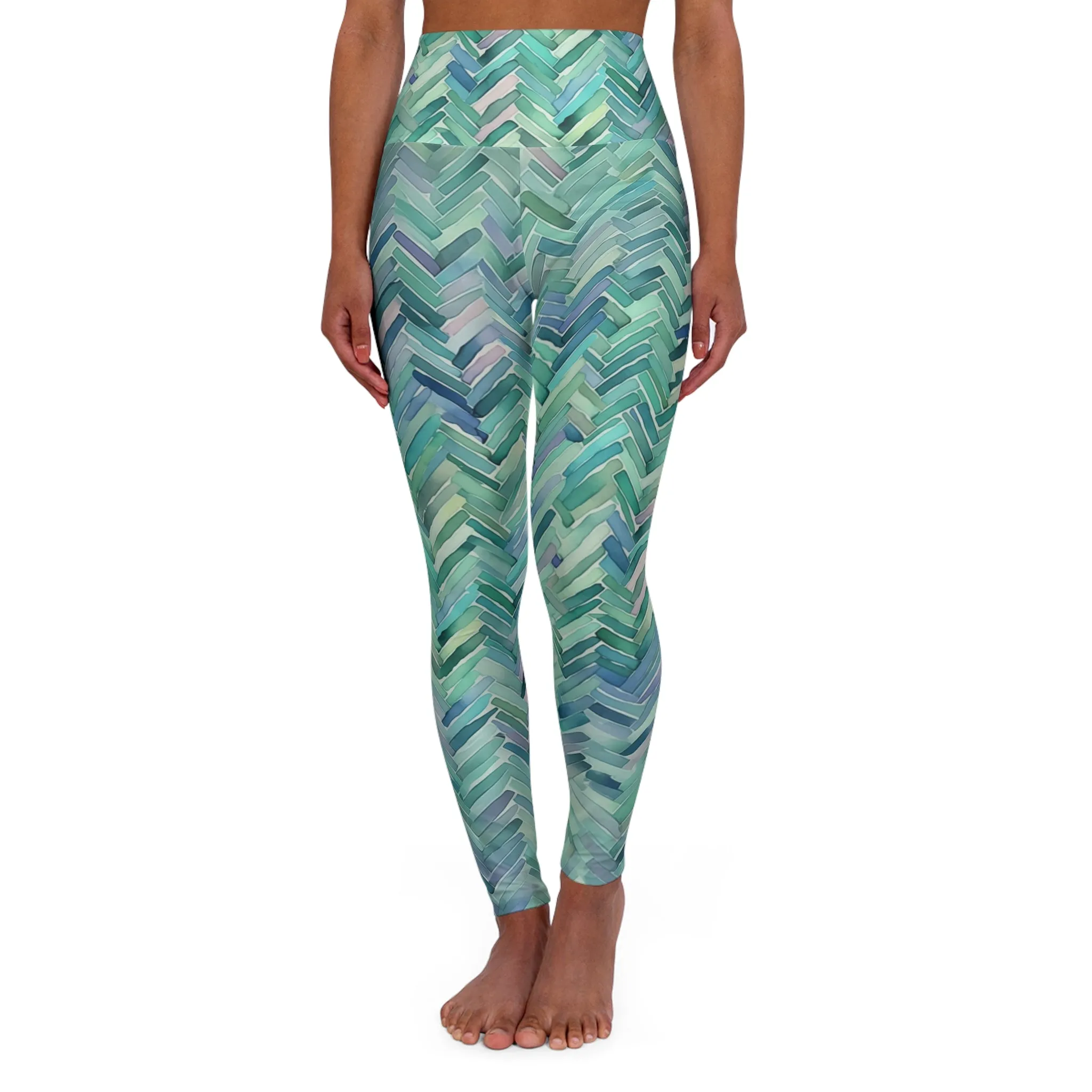 High Waisted Leggings - Piers Orleans Herringbone