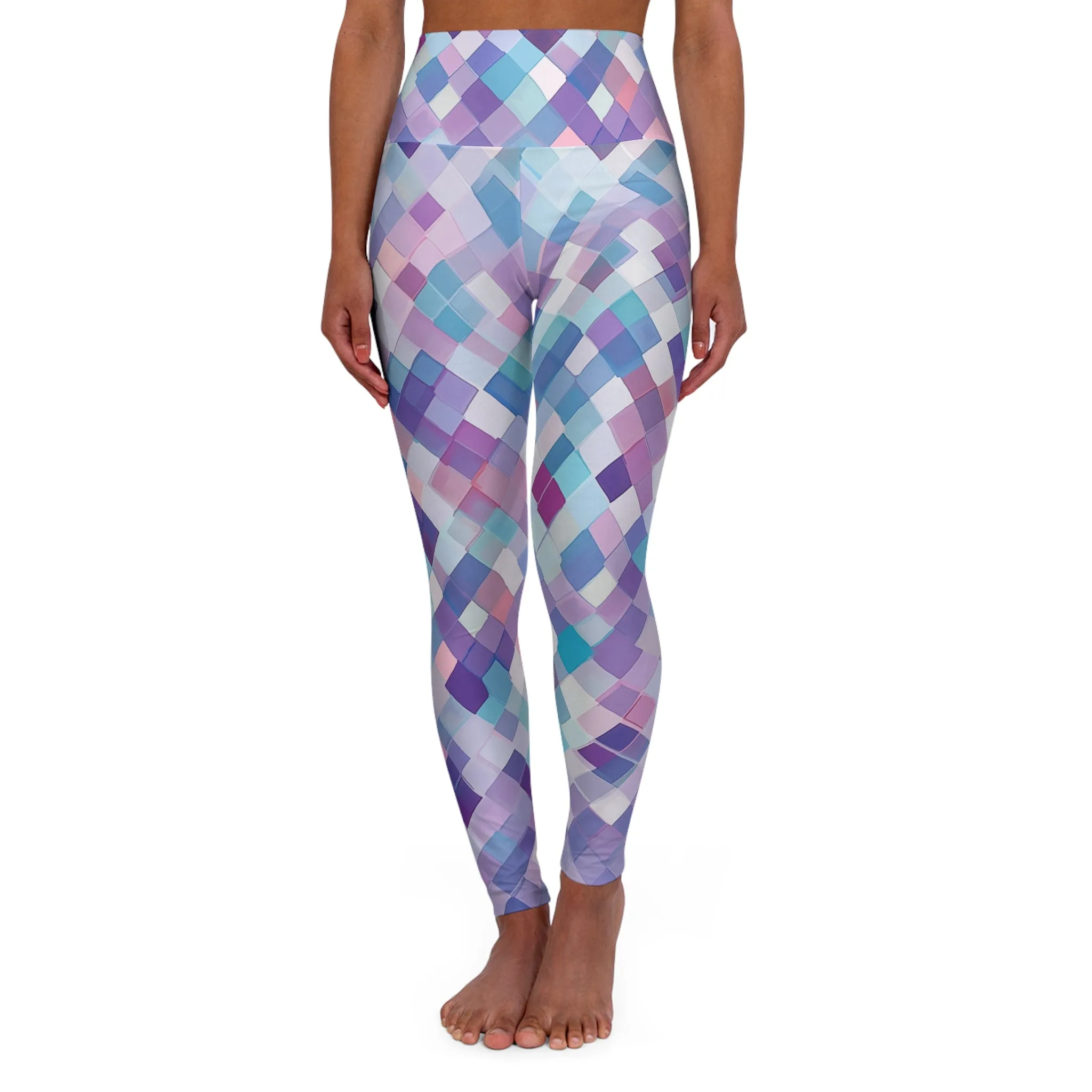 High Waisted Leggings - Regina Paris Argyle