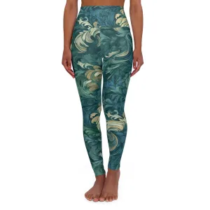 High Waisted Leggings - Theodoric Phalakasana Brocade