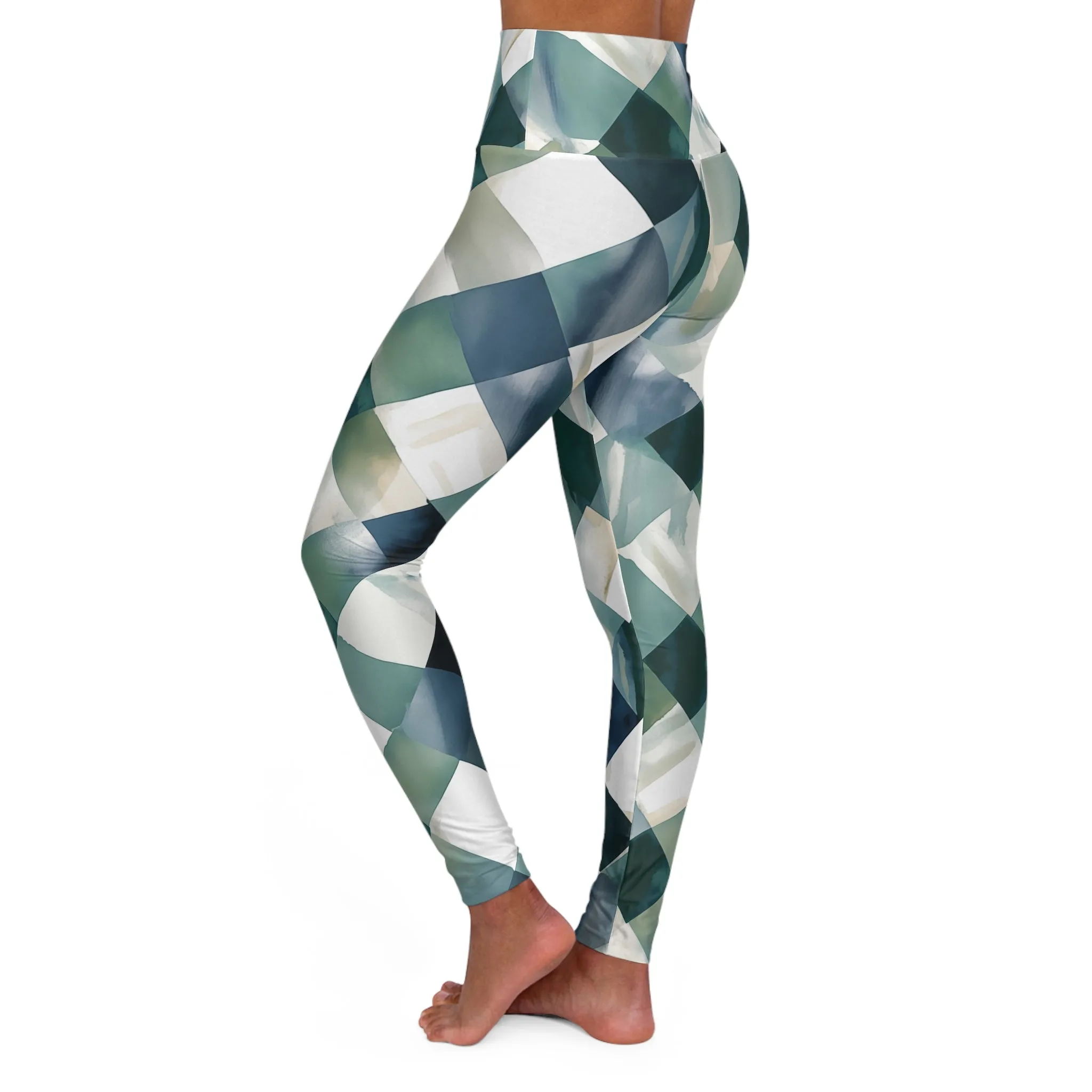 High Waisted Leggings - Wolf Chadds Ford Harlequin