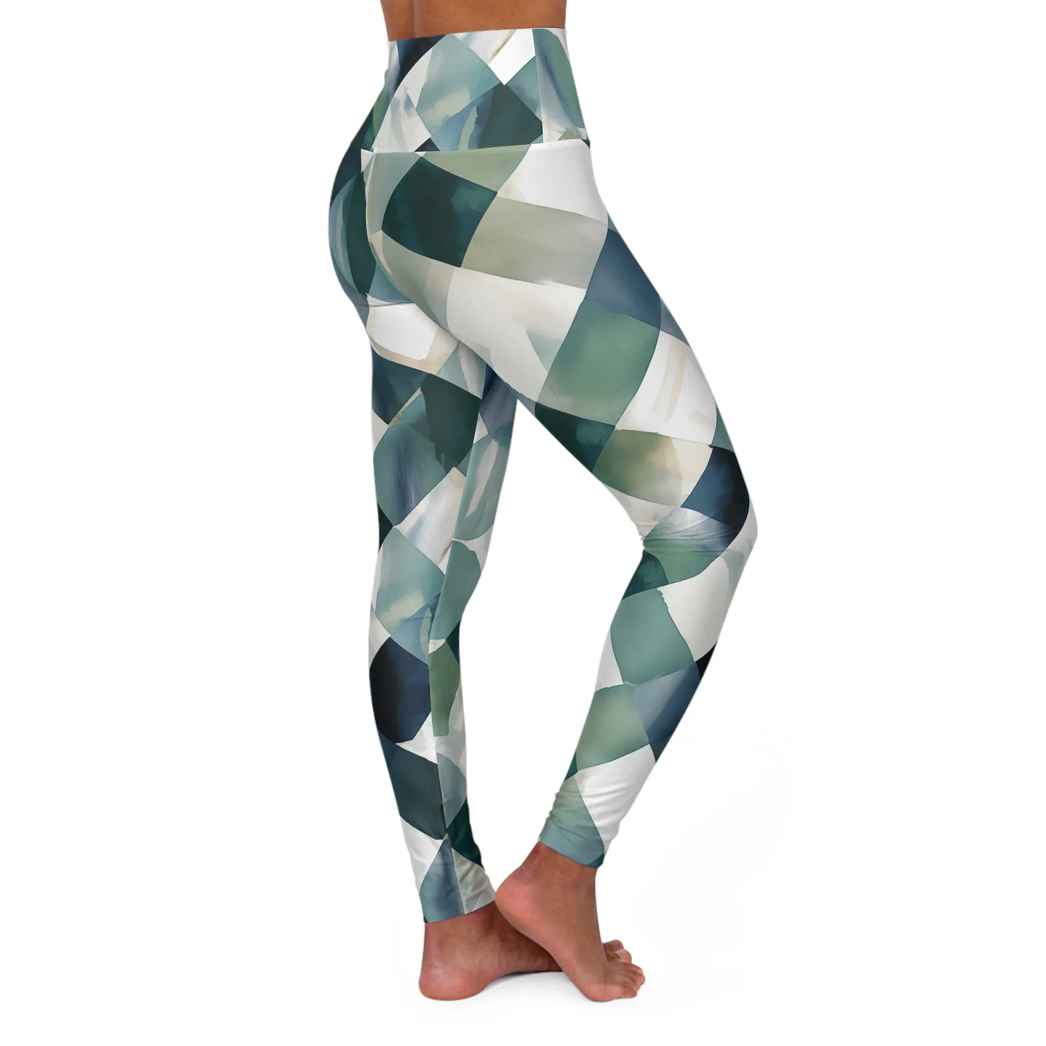 High Waisted Leggings - Wolf Chadds Ford Harlequin