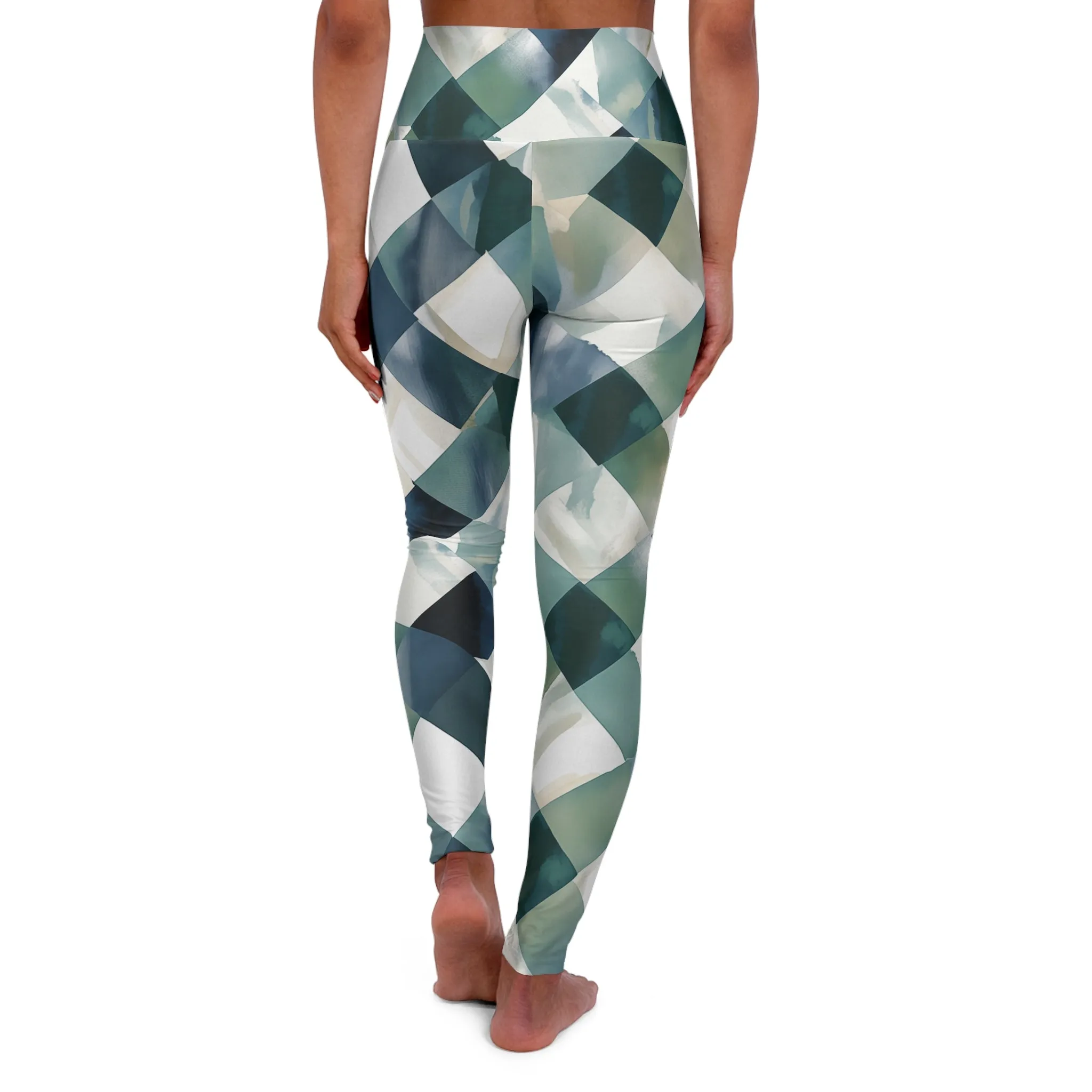 High Waisted Leggings - Wolf Chadds Ford Harlequin