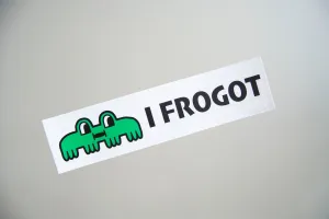 I Frogot Vinyl Bumper Sticker