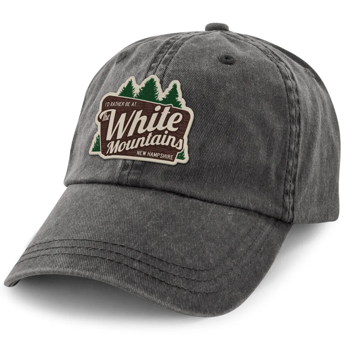 I'd Rather Be At The White Mountains Washed Dad Hat