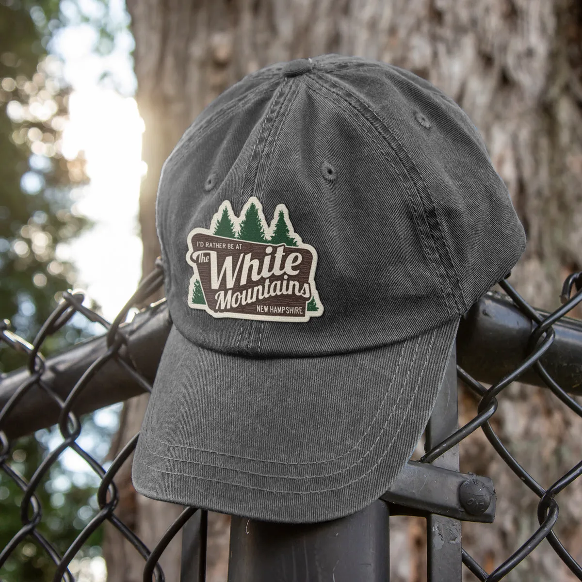 I'd Rather Be At The White Mountains Washed Dad Hat
