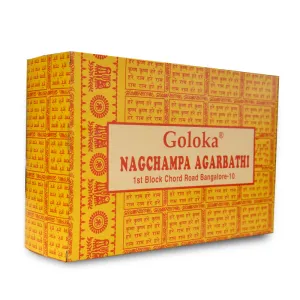 Inciensos Goloka Nag Champa - Pack 12 cajitas