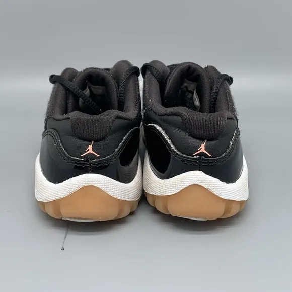 Jordan 11 Retro Low Black Coral Shoes 645107-013 Toddler Sz 9C EU 26