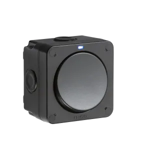 Knightsbridge OP2 Weatherproof IP66 20AX 1G SP 2-Way Switch - Black
