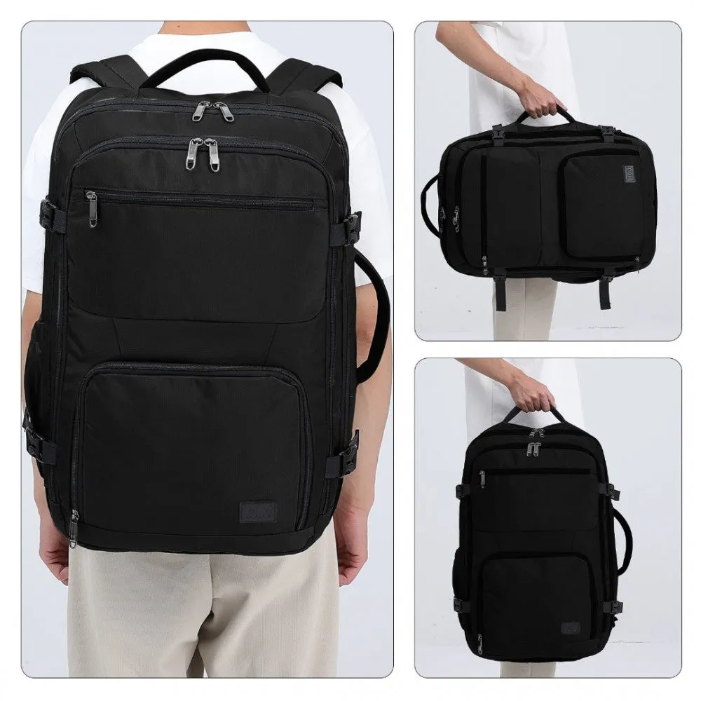Kono Multifunctional Portable 39L Travel Backpack Cabin Luggage Bag - Black